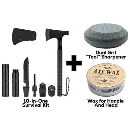 Best-Seller's Bundle: 10-in-One Survival Kit + Wax + Sharpening Rock